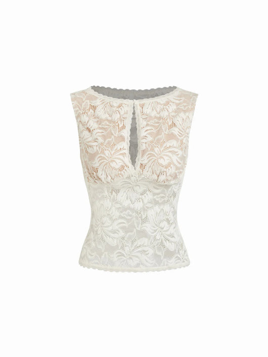 Elegant Lace Sleeveless Top