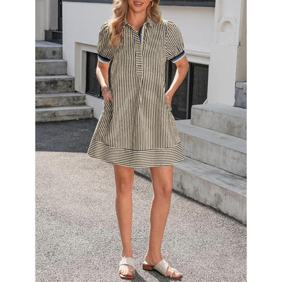 Gestreiftes Polokleid