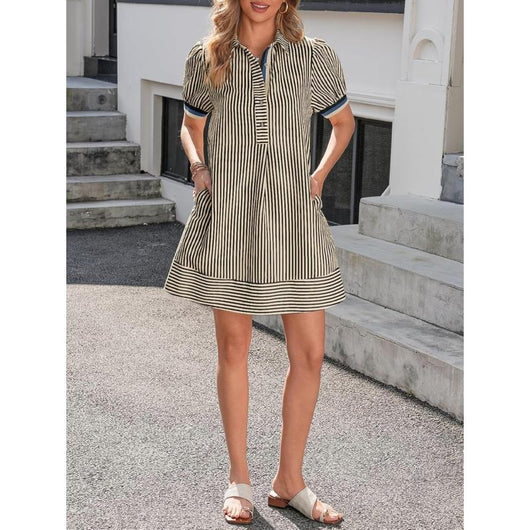 Gestreiftes Polokleid